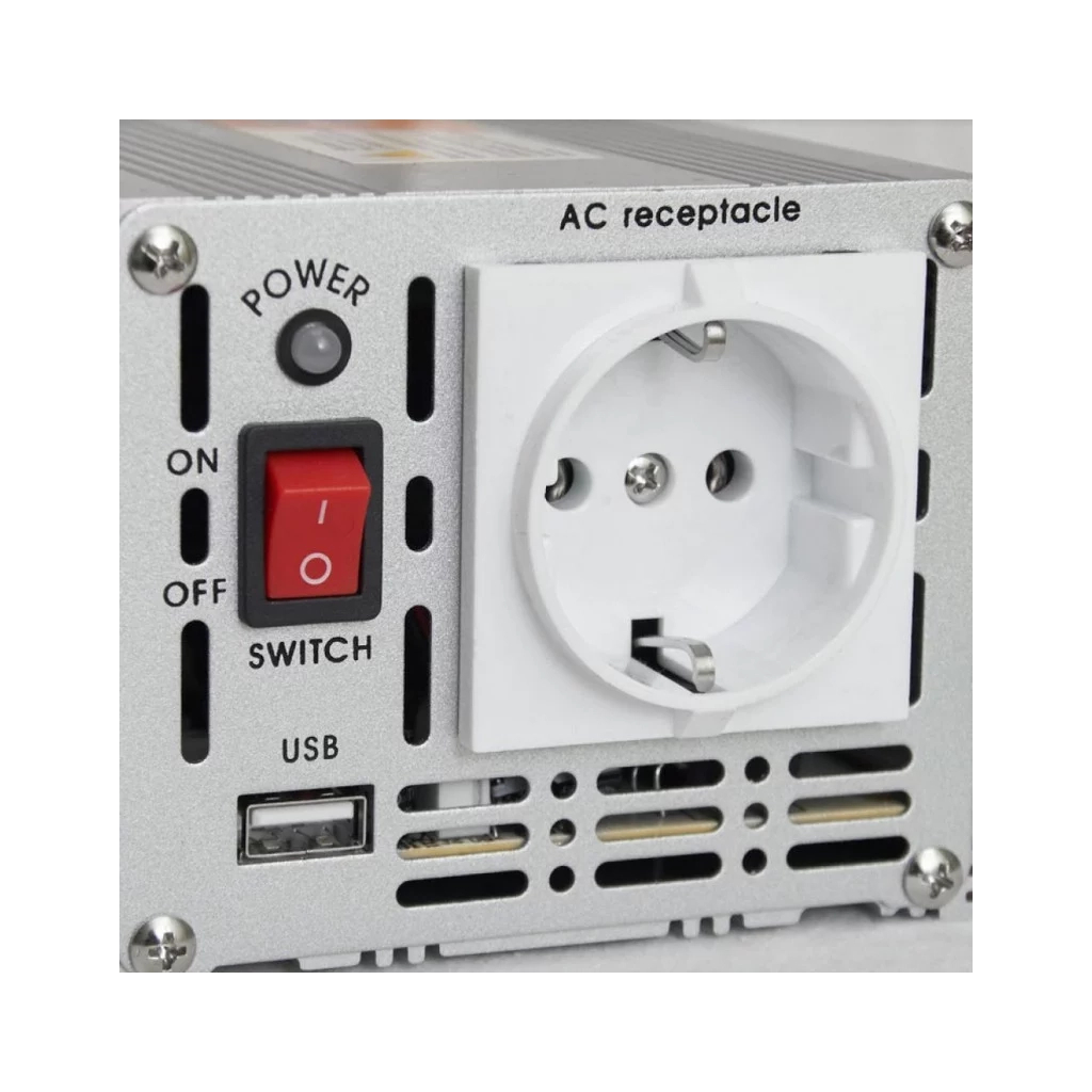 Автомобільний інвертор Porto 12V/220V 600W (HTM-600-12) - зображення 4