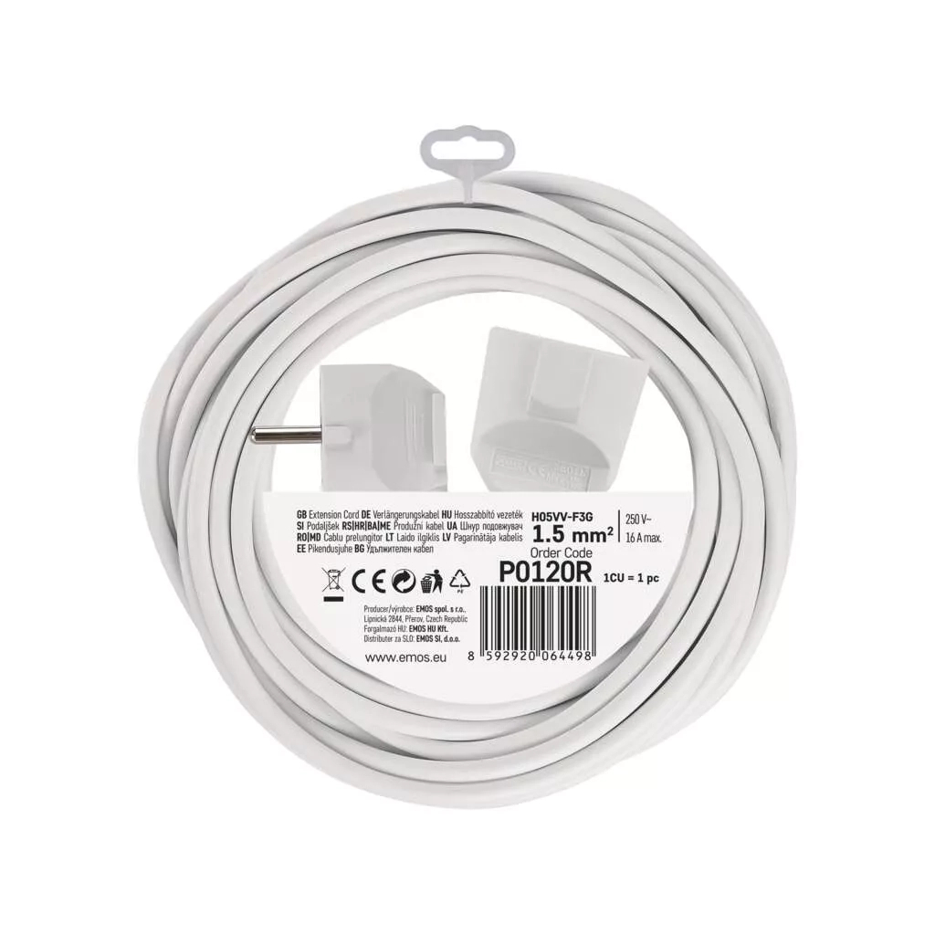 Мережевий подовжувач EMOS P0120R - зображення 4