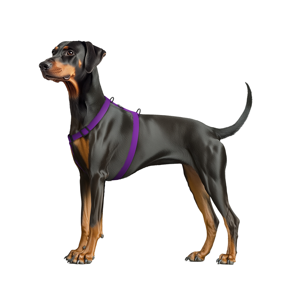 Шлея для собак WAUDOG Magnet анатомічна Н-подібна з QR-паспортом, магнітна пряжка-фастекс М фіолетова (26239) - зображення 5