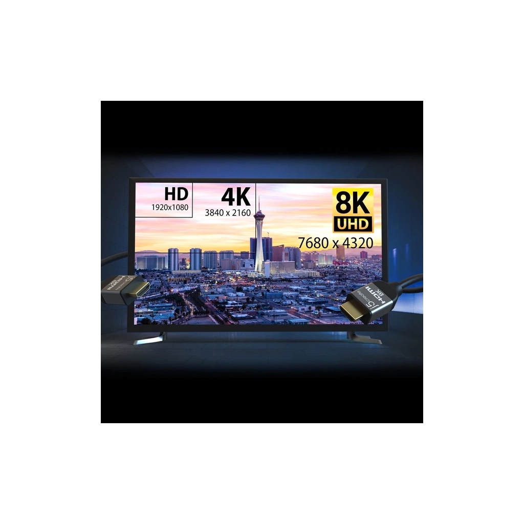 Кабель мультимедійний HDMI M to HDMI M 2.0m V2.1 8K 60Hz HDR10 HLG 48Gbp J5create (JDC53-N) - picture 5