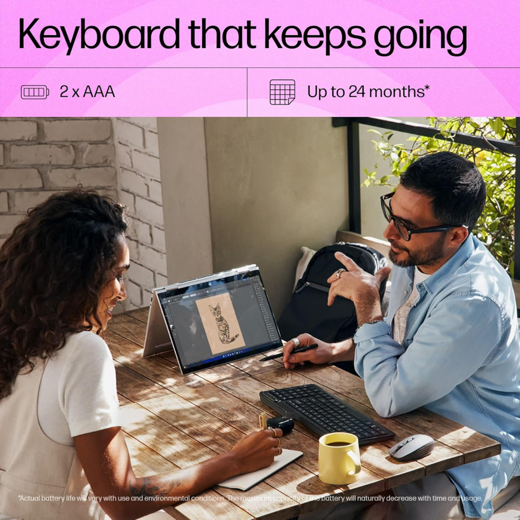 Клавіатура HP 460 Multi-Device Bluetooth UA Black (7N7B8AA) - зображення 6