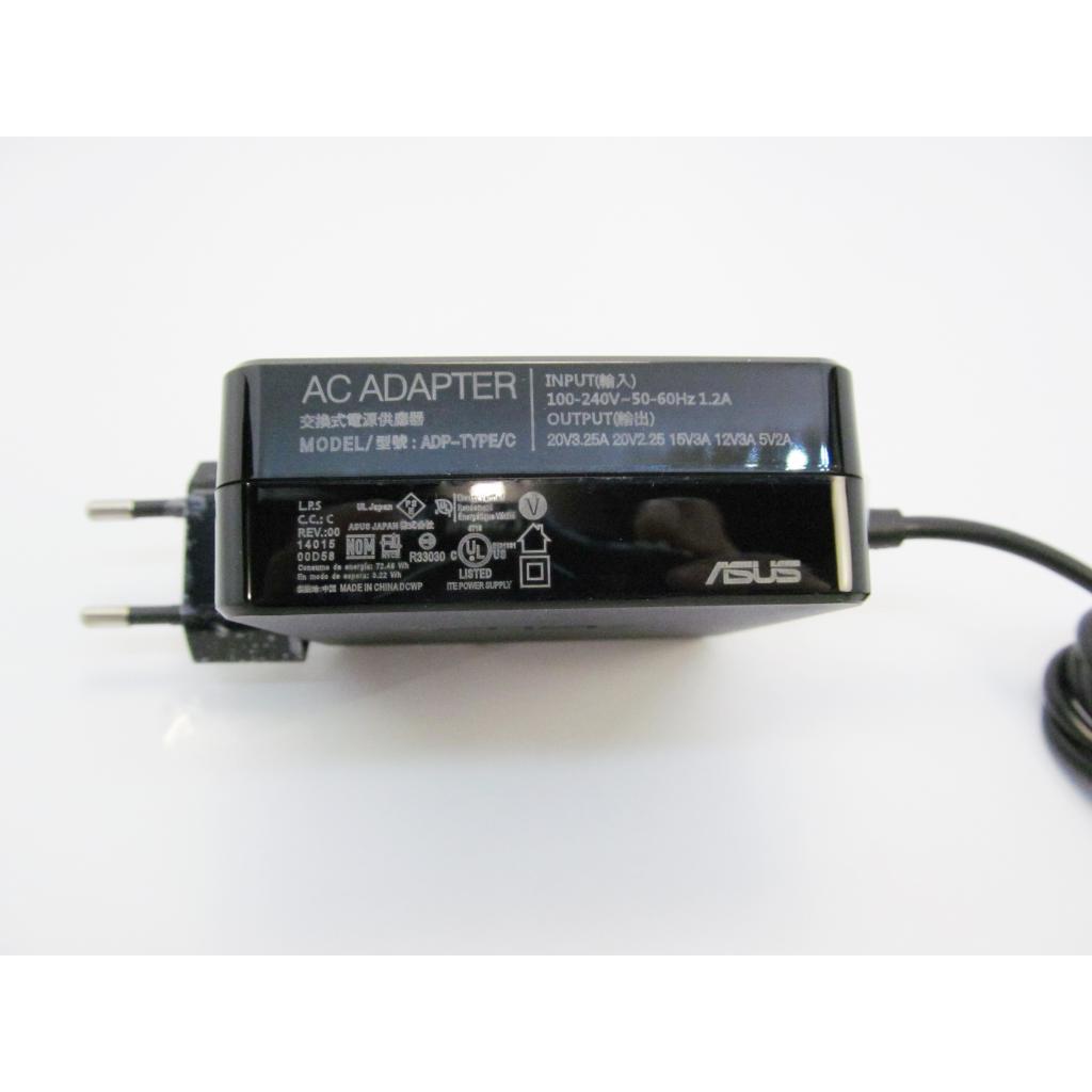 Блок живлення до ноутбуку ASUS 65W 20V, 3.25A + 15V, 3A + 12V, 3A + 5V, 2A, разъем USB Type (ADP-TYPE/C / A40242) - зображення 2