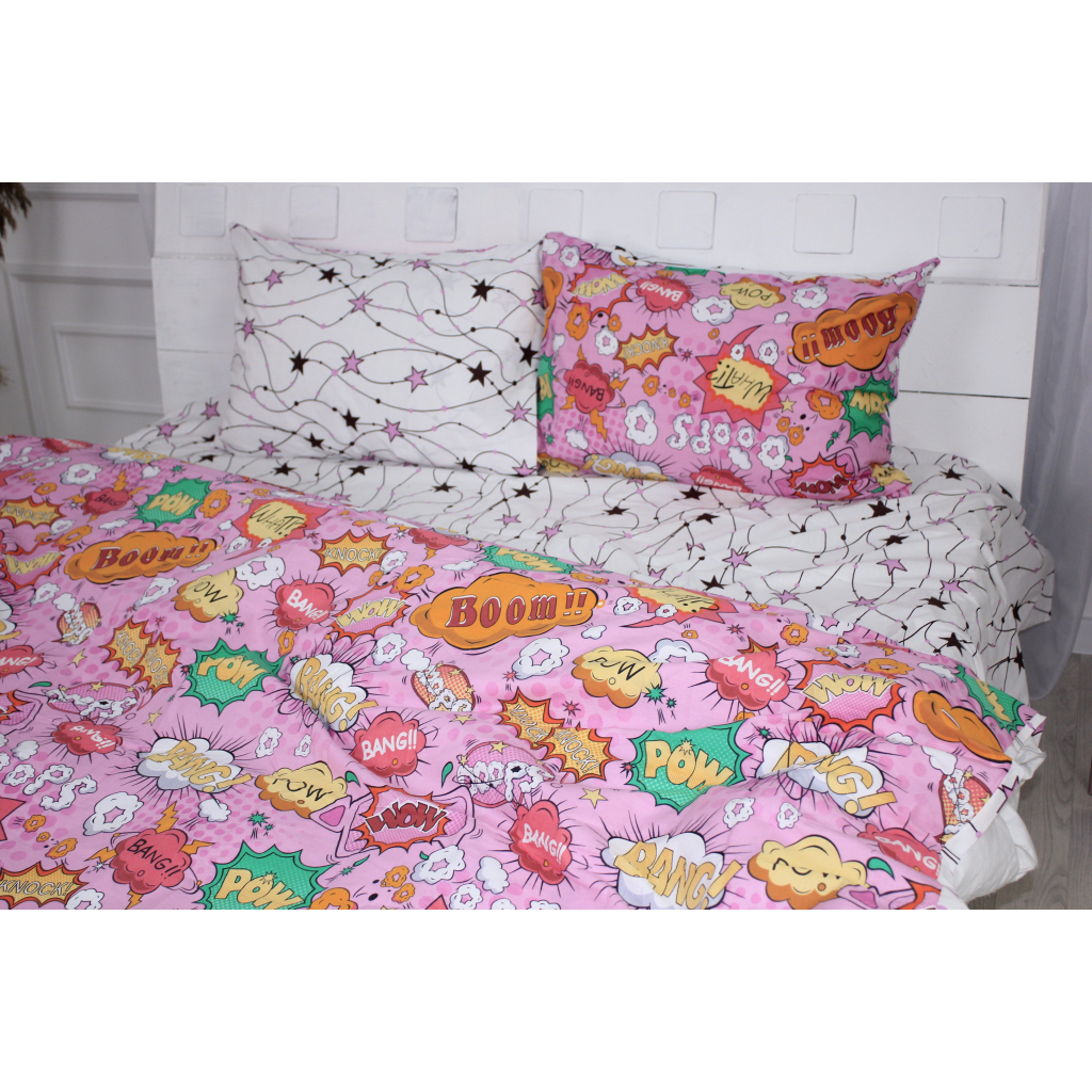 Постільна білизна MirSon Бязь 17-0512 Bombs pink Сімейний 160x220 (2200003636284) - зображення 3