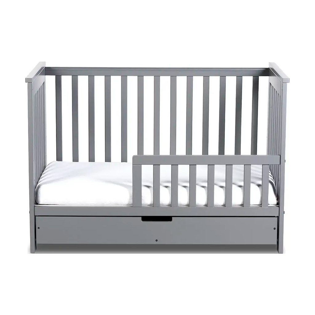 Ліжечко Klups Iwo з шухлядою та перегородкою 120 х 60 см Графітове (IWO1) - зображення 4