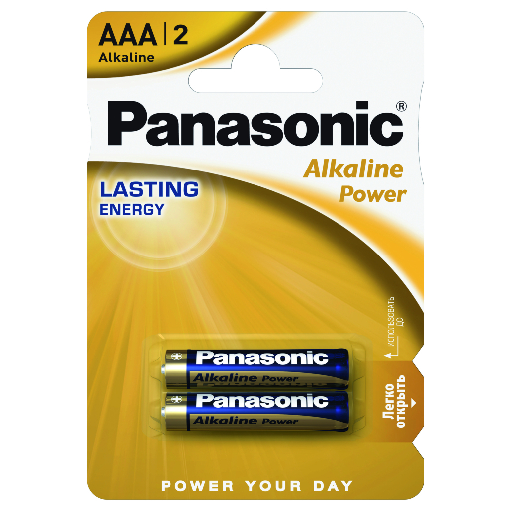 Батарейка Panasonic AAA LR03 Alkaline Power * 2 (LR03REB/2BP) - зображення 1