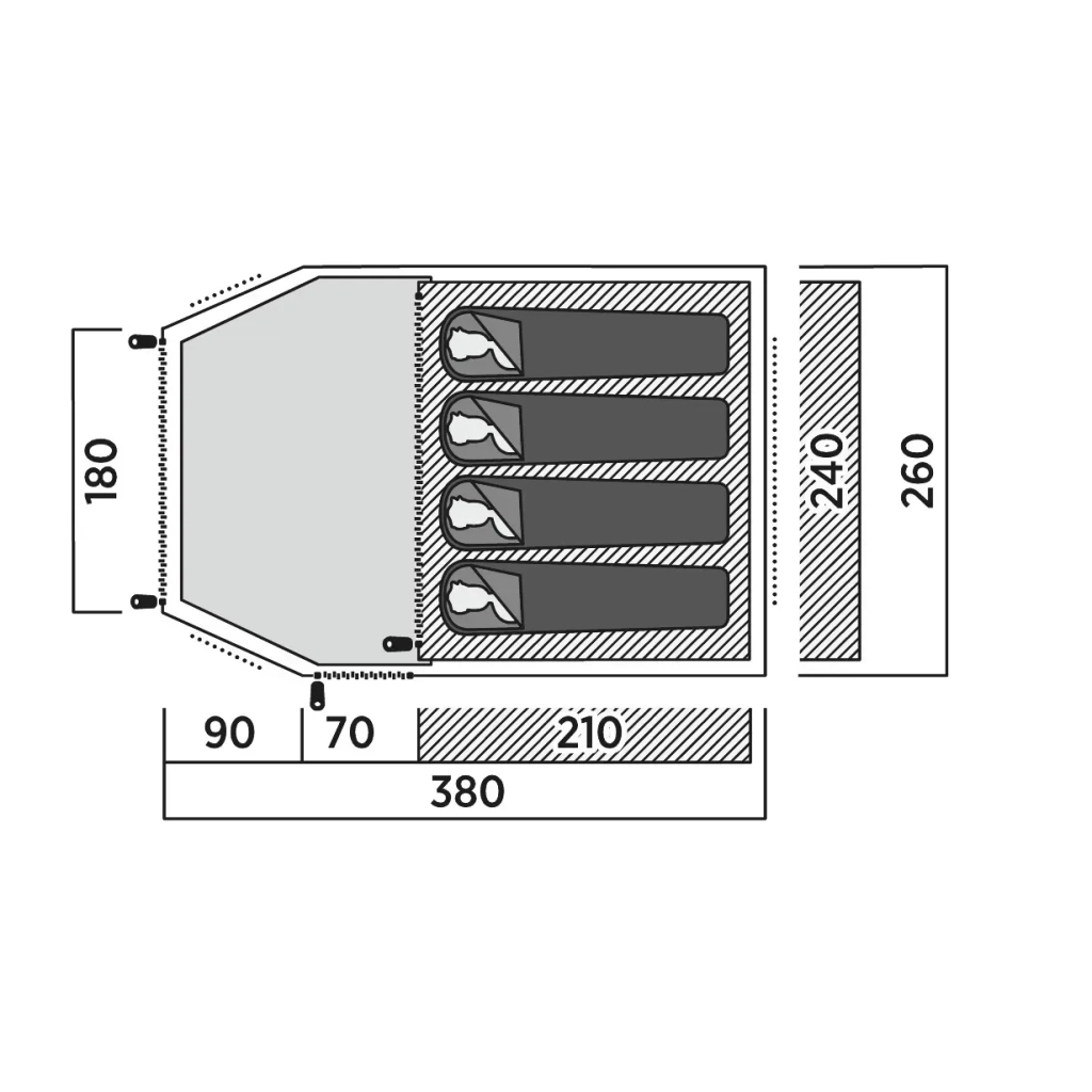 Намет Easy Camp Lomsdal 4 (120480) (931551) - зображення 7