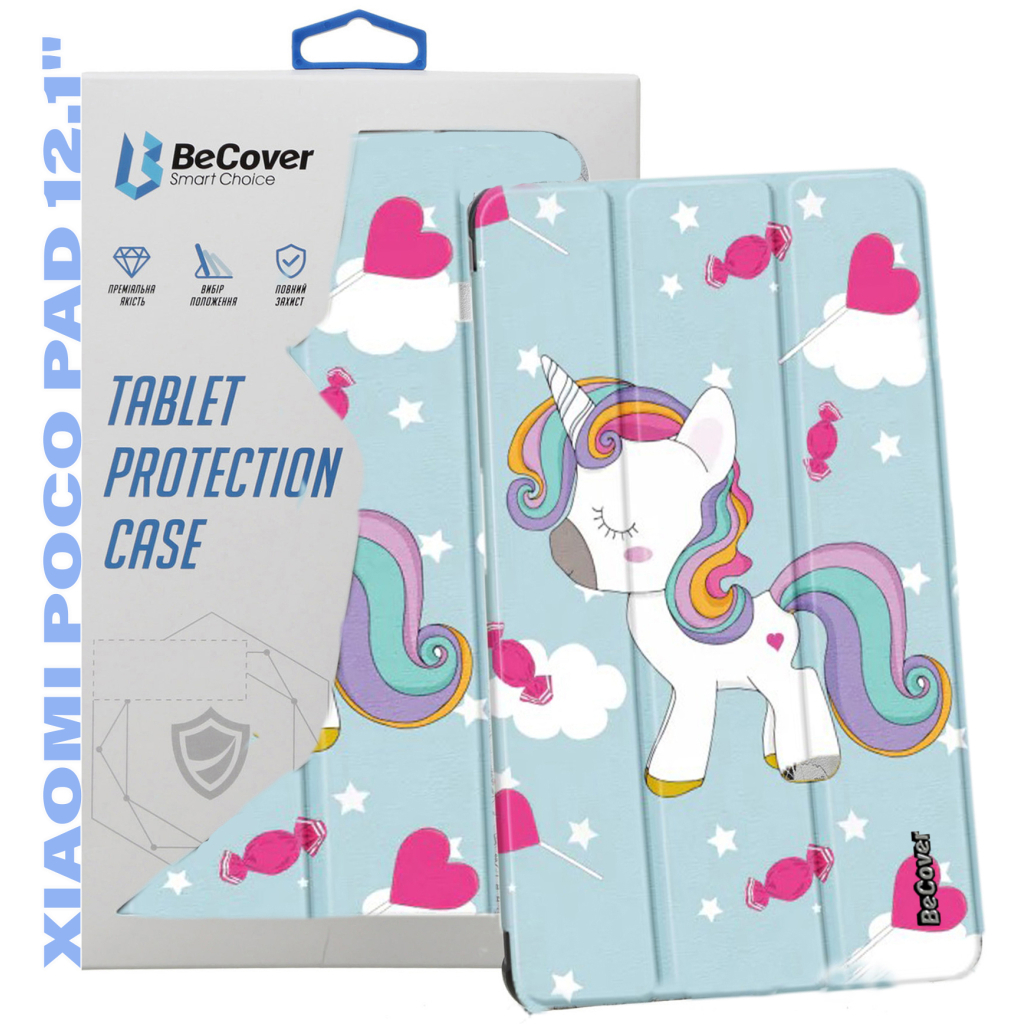 Чохол до планшета BeCover Smart Case Xiaomi Poco Pad 12.1" Unicorn (711576) - зображення 1
