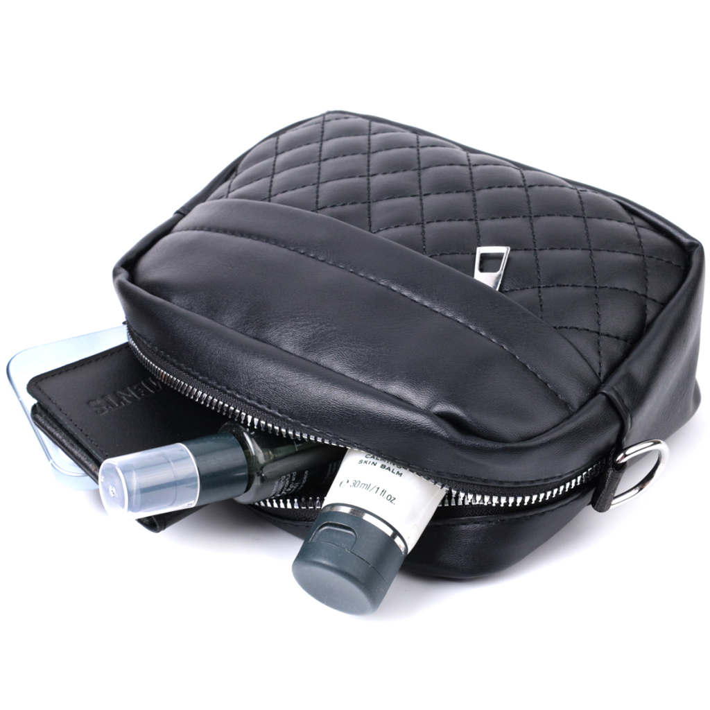 Сумка Vintage З монетницею з екошкіри Чорна (22796) - зображення 9