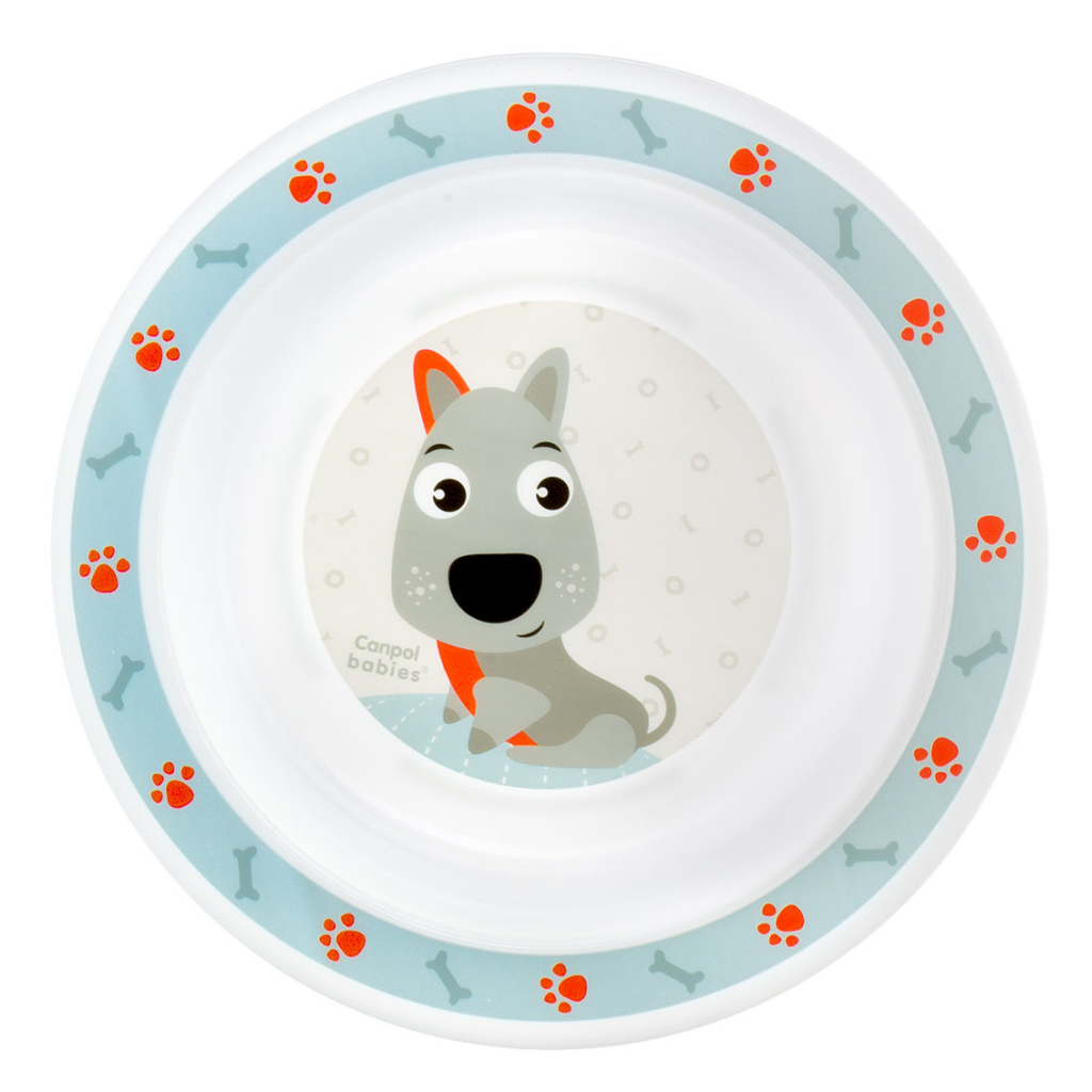 Набір дитячого посуду Canpol babies Cute Animals Собачка Блакитний 5 предметів (4/401_blu) - зображення 6