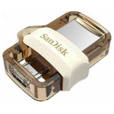 USB флеш накопичувач SanDisk 32GB Ultra Dual Drive m3.0 White-Gold USB 3.0/OTG (SDDD3-032G-G46GW) - зображення 2