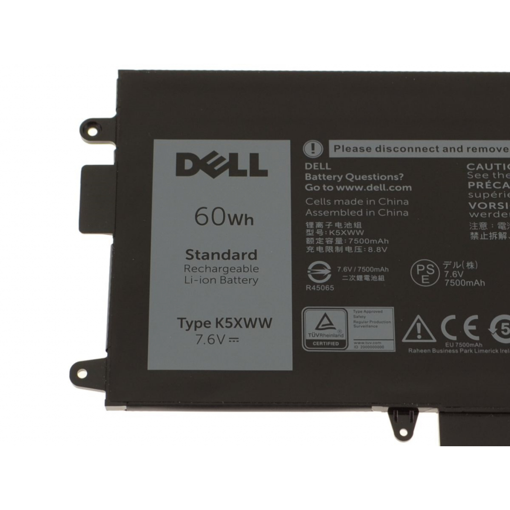 Акумулятор до ноутбука Dell Latitude 7390 K5XWW, 7500mAh (60Wh), 4cell, 7.6V, Li-ion (A47682) - зображення 2