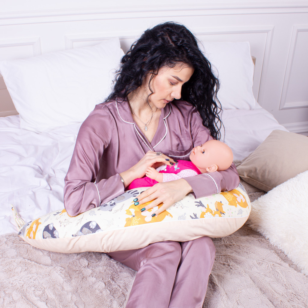 Подушка MirSon для вагітних та годування №8332 Print Line 17-0559 Elkasso Бязь 30х170х20 см (2200006200574) - зображення 6