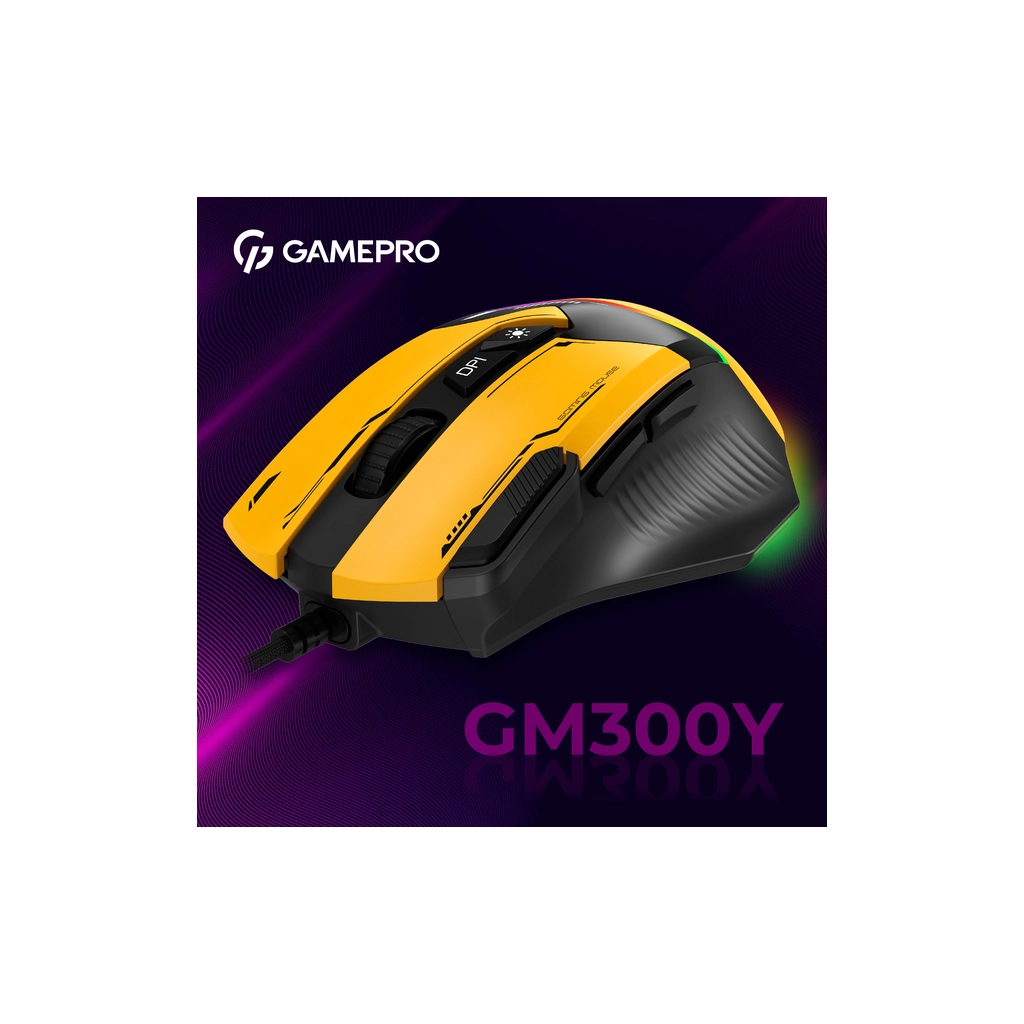 Мишка GamePro GM300Y USB Yellow/Black (GM300Y) - зображення 6