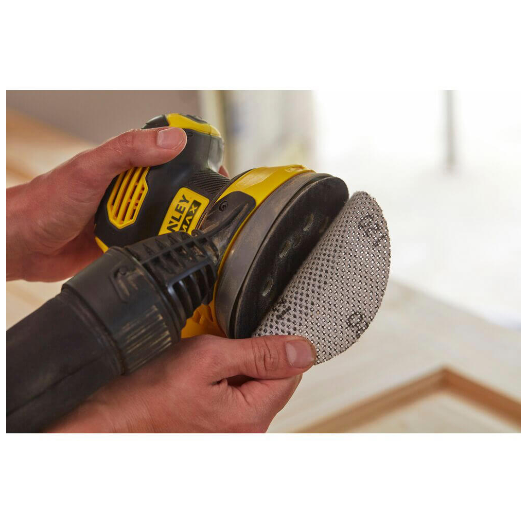 Шліфувальна машина Stanley ексцентрикова акумуляторна FatMax, безщіткова, Li-Ion 18В, 2Ah, 125 мм, 12000 об/хв (SFMCW220D1S) - зображення 7