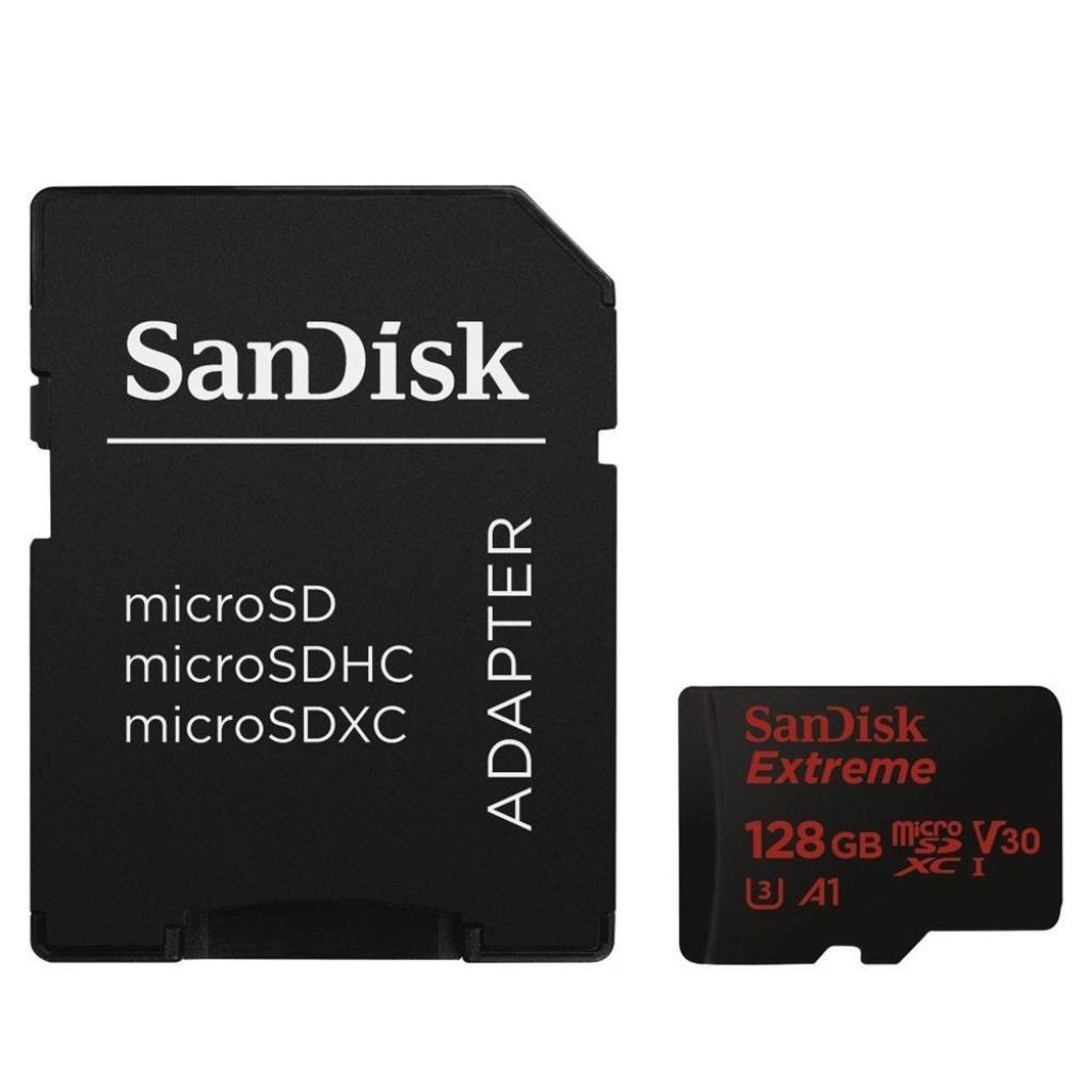 Карта пам'яті SanDisk 128GB microSD class 10 A1 V30 UHS-I U3 Extreme Action (SDSQXAF-128G-GN6AA) - зображення 1