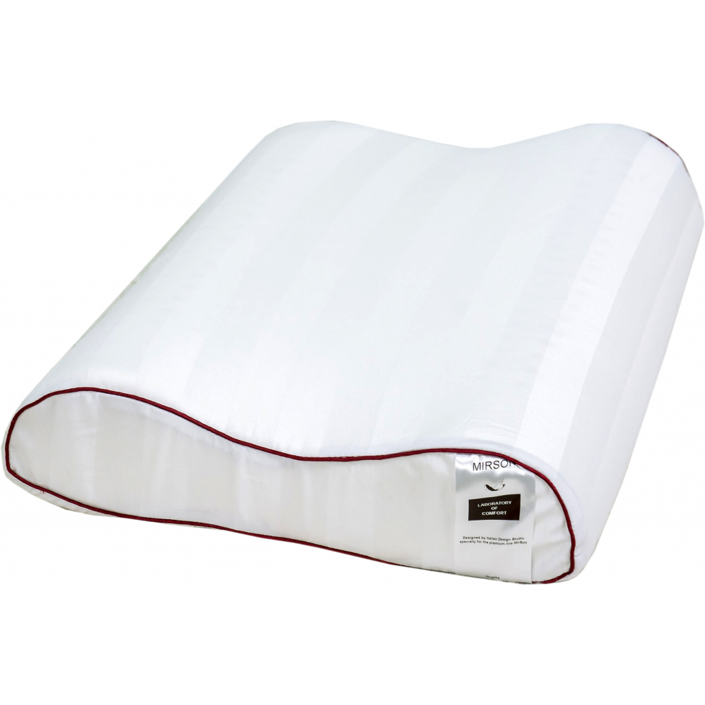 Подушка MirSon ортопедична 6003 Noble stripe Royal Pearl 58х40х10.5 (2200003260724) - зображення 1