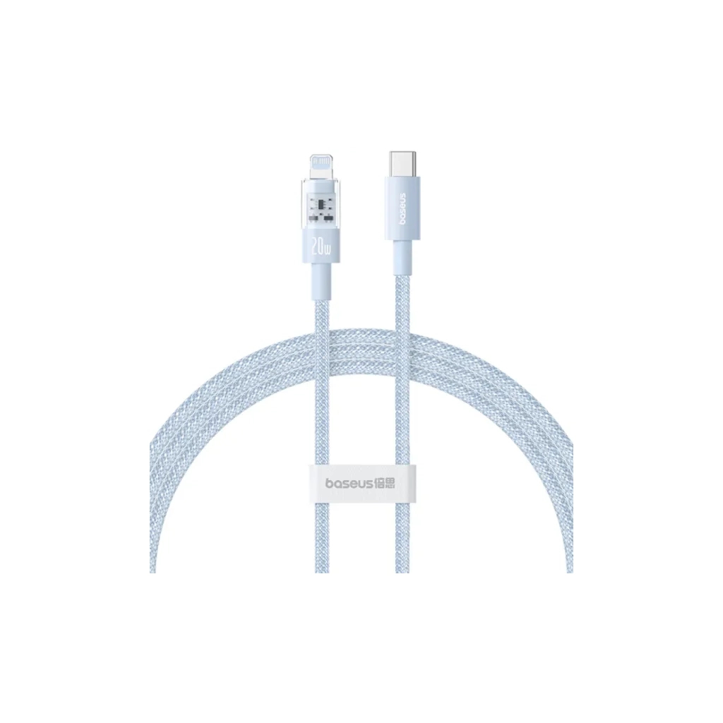Дата кабель USB-C to Lightning 1.0m 20W Gem Fast-Charging blue Baseus (P10373001311-00) - picture 1