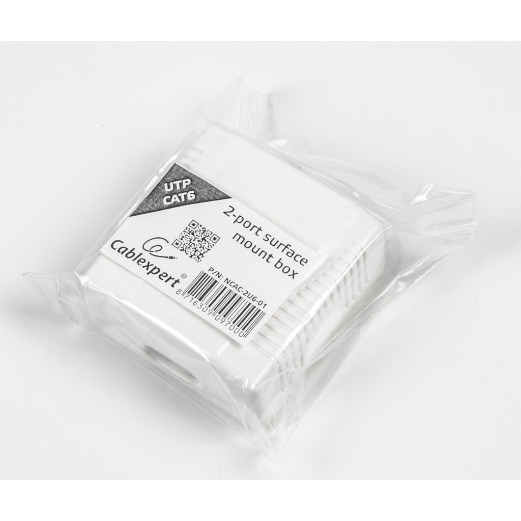 Комп'ютерна розетка Cablexpert RJ45x2 UTP, cat.6 (NCAC-2U6-01) - зображення 3