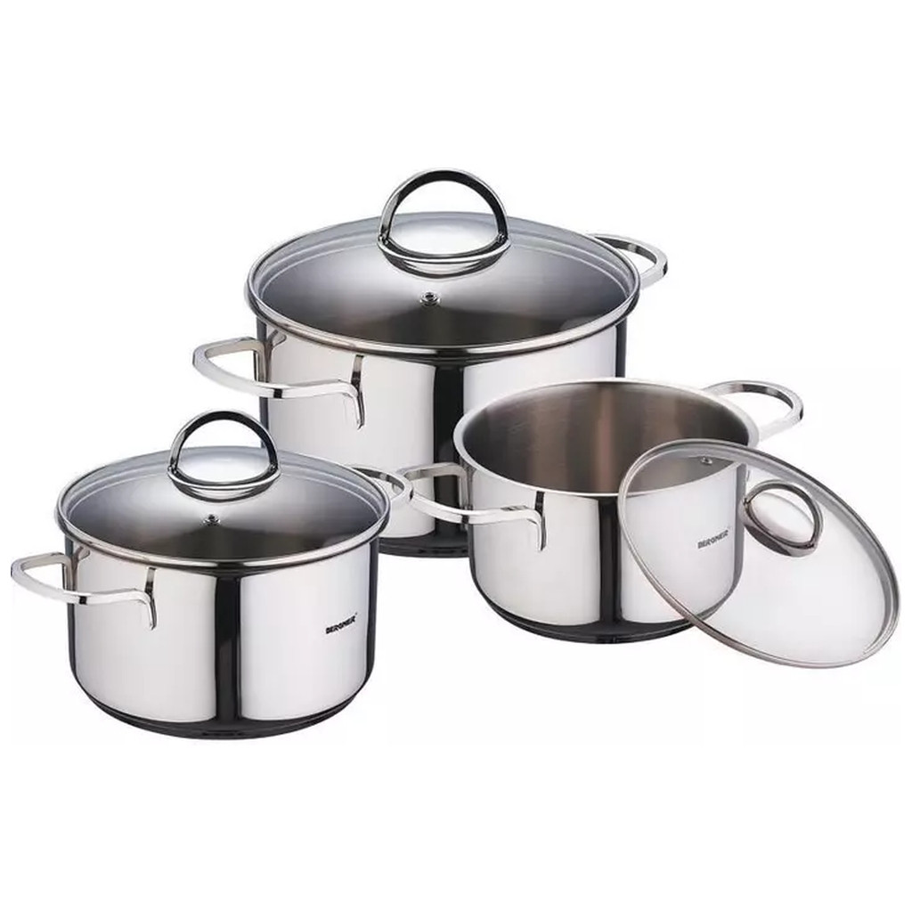 Набір посуду Bergner Classic 1.7 л, 2.3 л, 3.3 л 6 предметів (BG-6284) - зображення 2