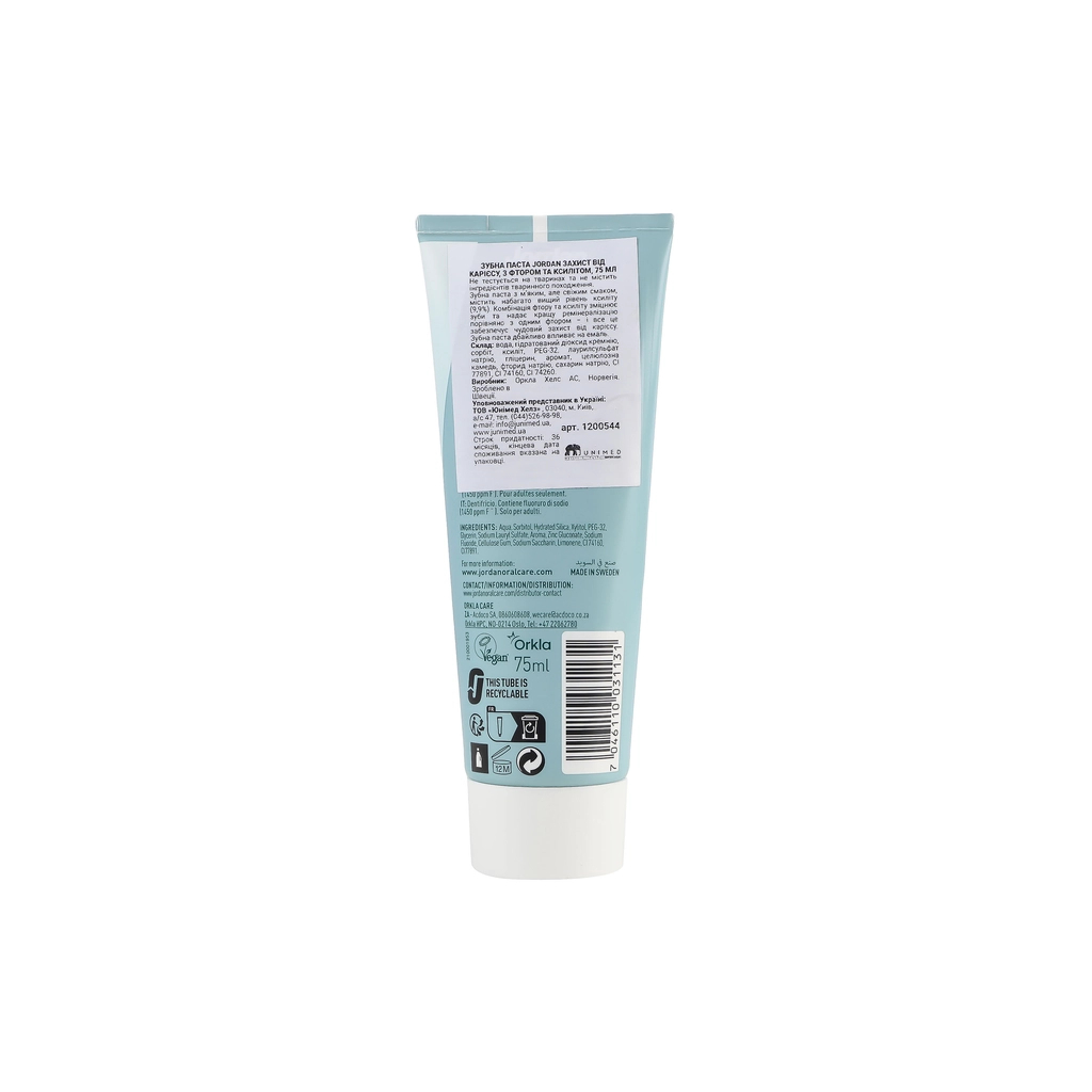 Зубна паста Jordan Stay Fresh Caries Defense Захист від карієсу 75 мл (7046110031131) - изображение 4