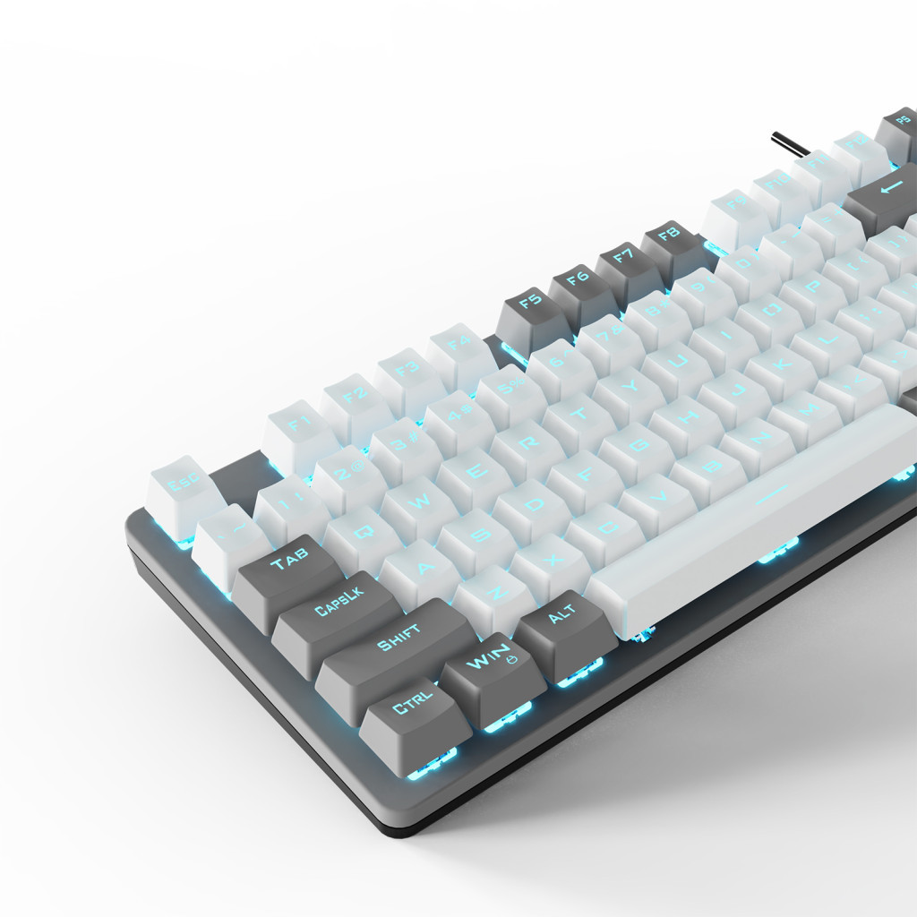 Клавіатура Aula F3287 Keycap KRGD Blue USB UA Grey/White (6948391240954) - зображення 7