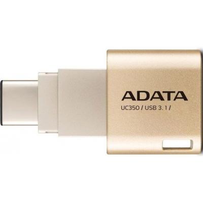 USB флеш накопичувач ADATA 16GB UC350 Gold USB 3.1/Type-C (AUC350-16G-CGD) - зображення 2