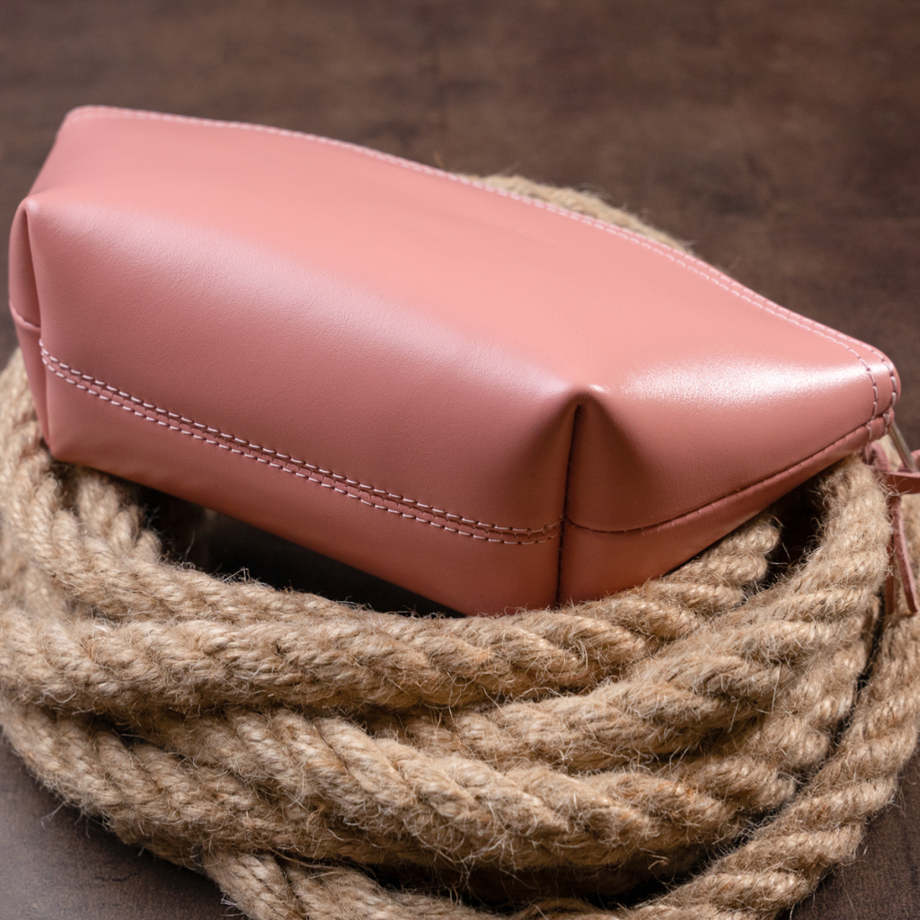 Косметичка Grande Pelle Зі шкіри Пудрова (11299) - зображення 10