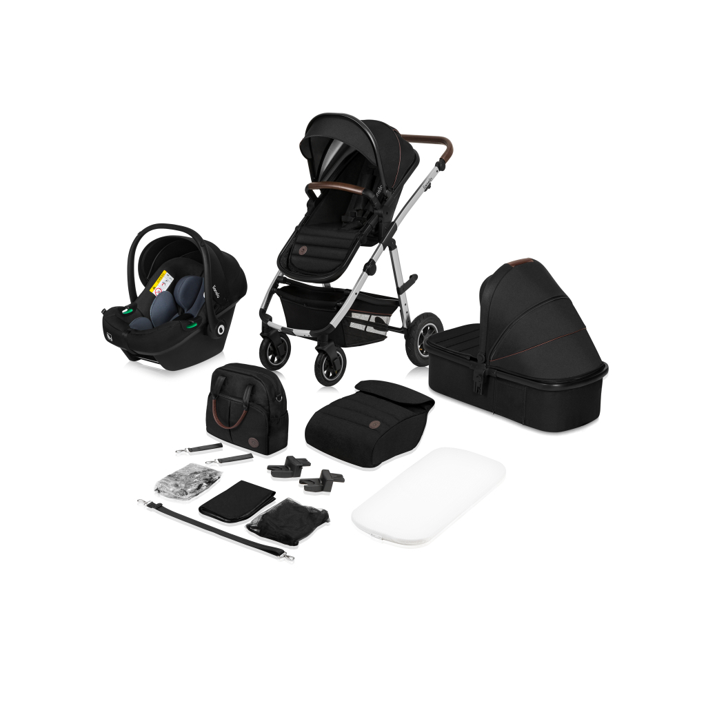 Коляска Lionelo 3 в 1 Amber 3 Black Silver (LO-AMBER BLACK SILVER (3in1)) - зображення 12