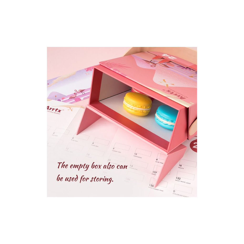 Художній маркер Arrtx Спиртові Alp ASM-02RD 24 кольори Червоні відтінки (LC302253) - picture 5