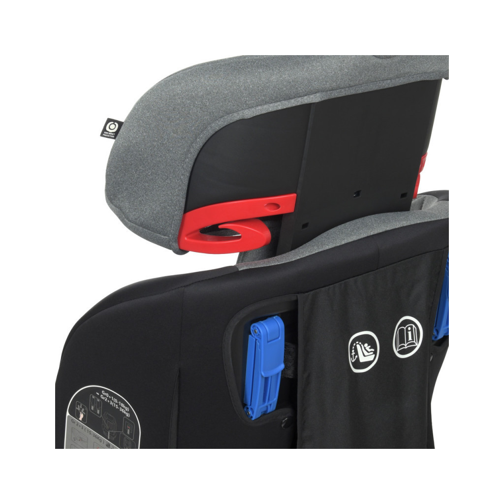 Автокрісло El Camino ME 1093 Memphis Iso-Fix 0-36 кг grey black - зображення 12