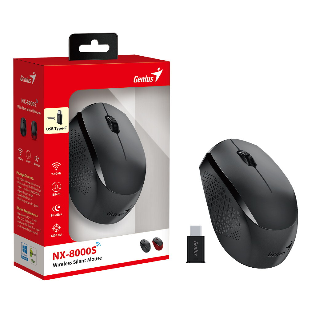Мишка Genius NX-8000 Silent Wireless Black (31030035400) - зображення 3