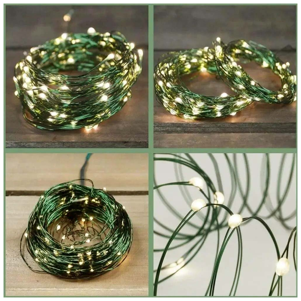 Гірлянда ColorWay Роса LED 100 10 м 8 функцій теплий колір USB (CW-G-100L10NU) - зображення 7