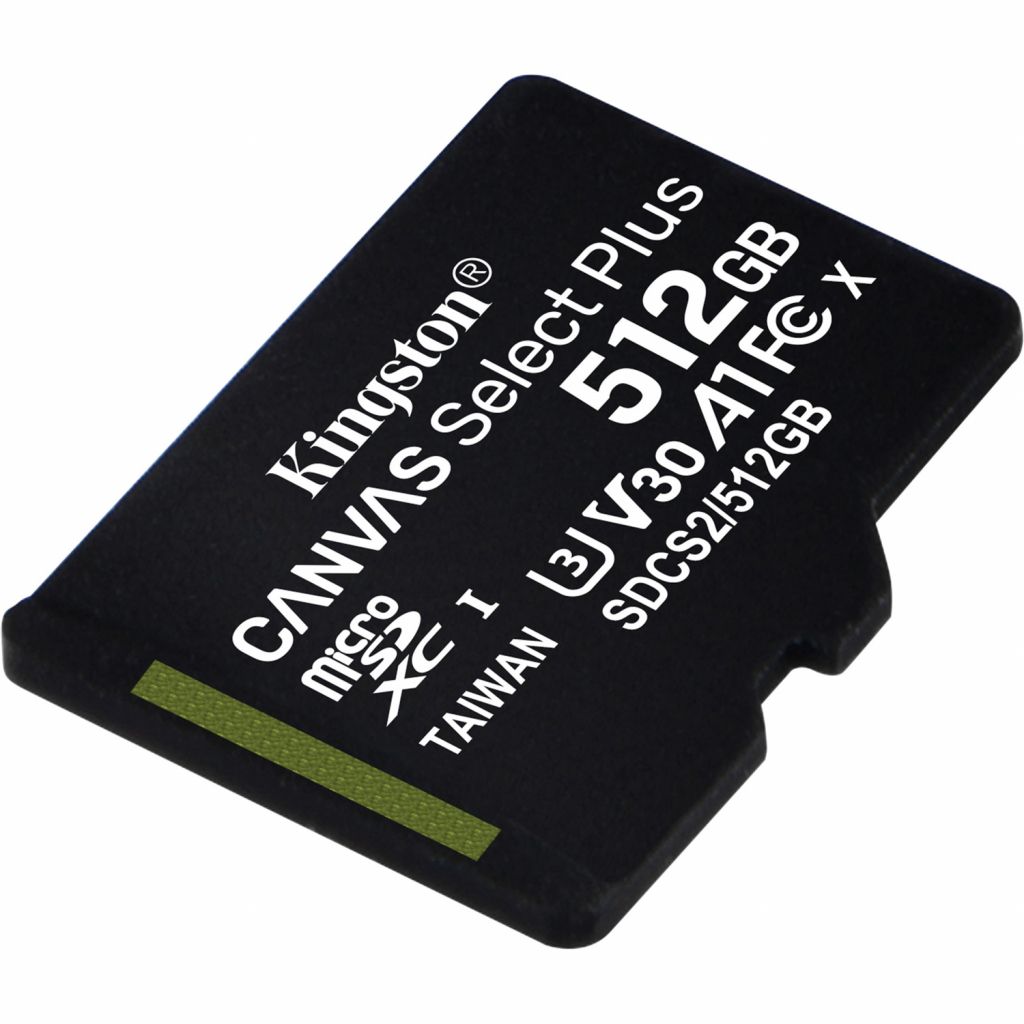 Карта пам'яті Kingston 512GB microSDXC class 10 UHS-I U3 V30 A1 Canvas Select Plus (SDCS2/512GBSP) - зображення 2
