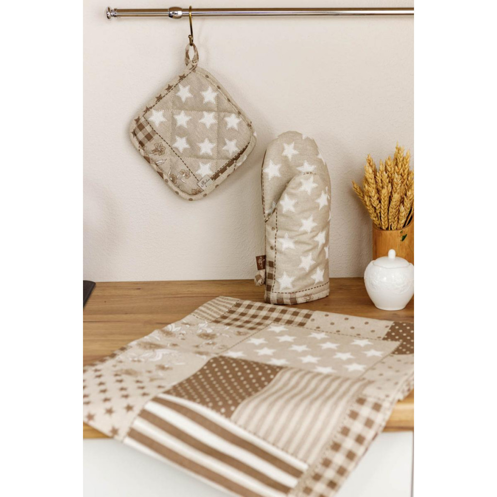 Кухонна прихватка Прованс Печворк беж Господиня 20х20 см (031496) - изображение 2