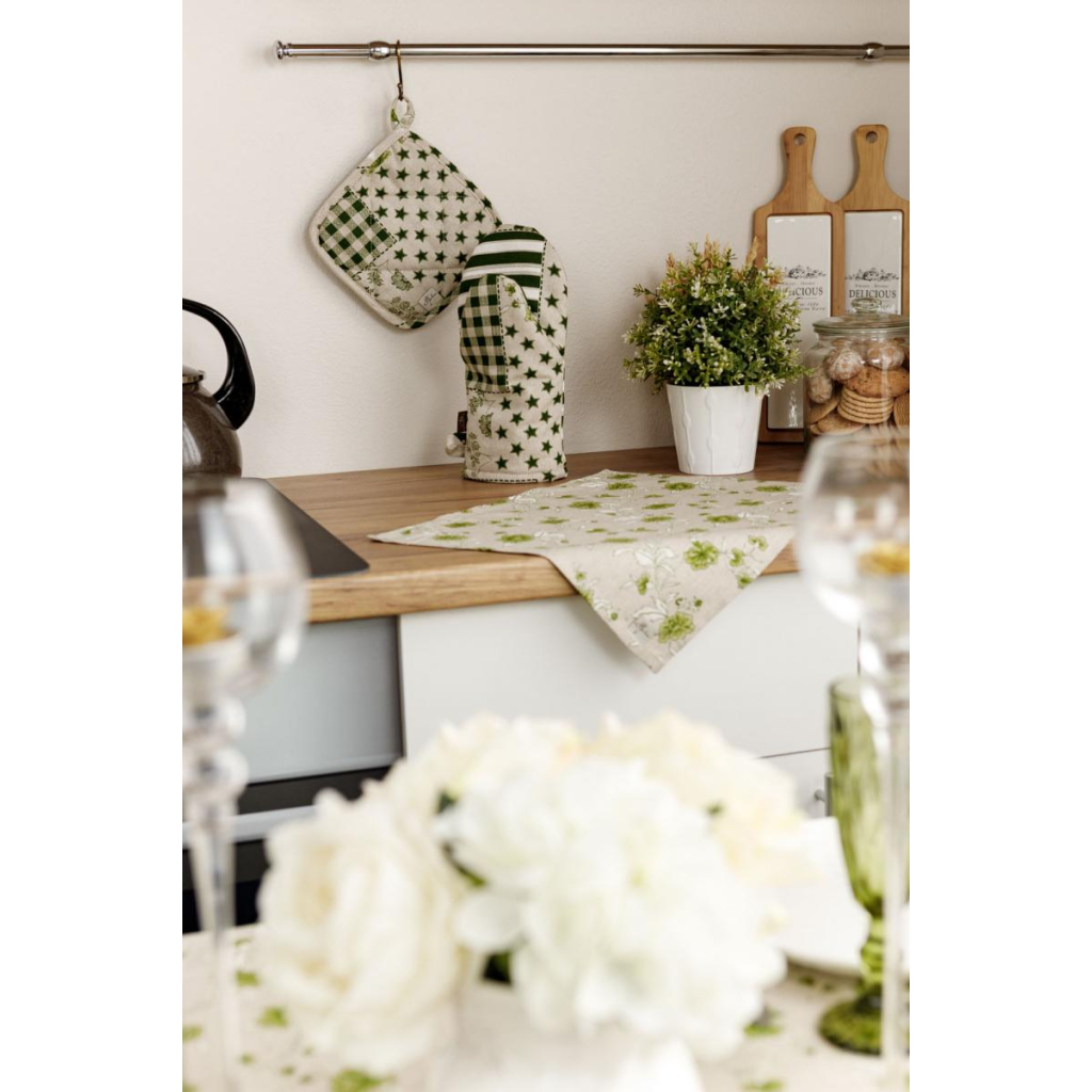 Кухонна прихватка Прованс Рукавичка Печворк зелений Господиня (031512) - изображение 3