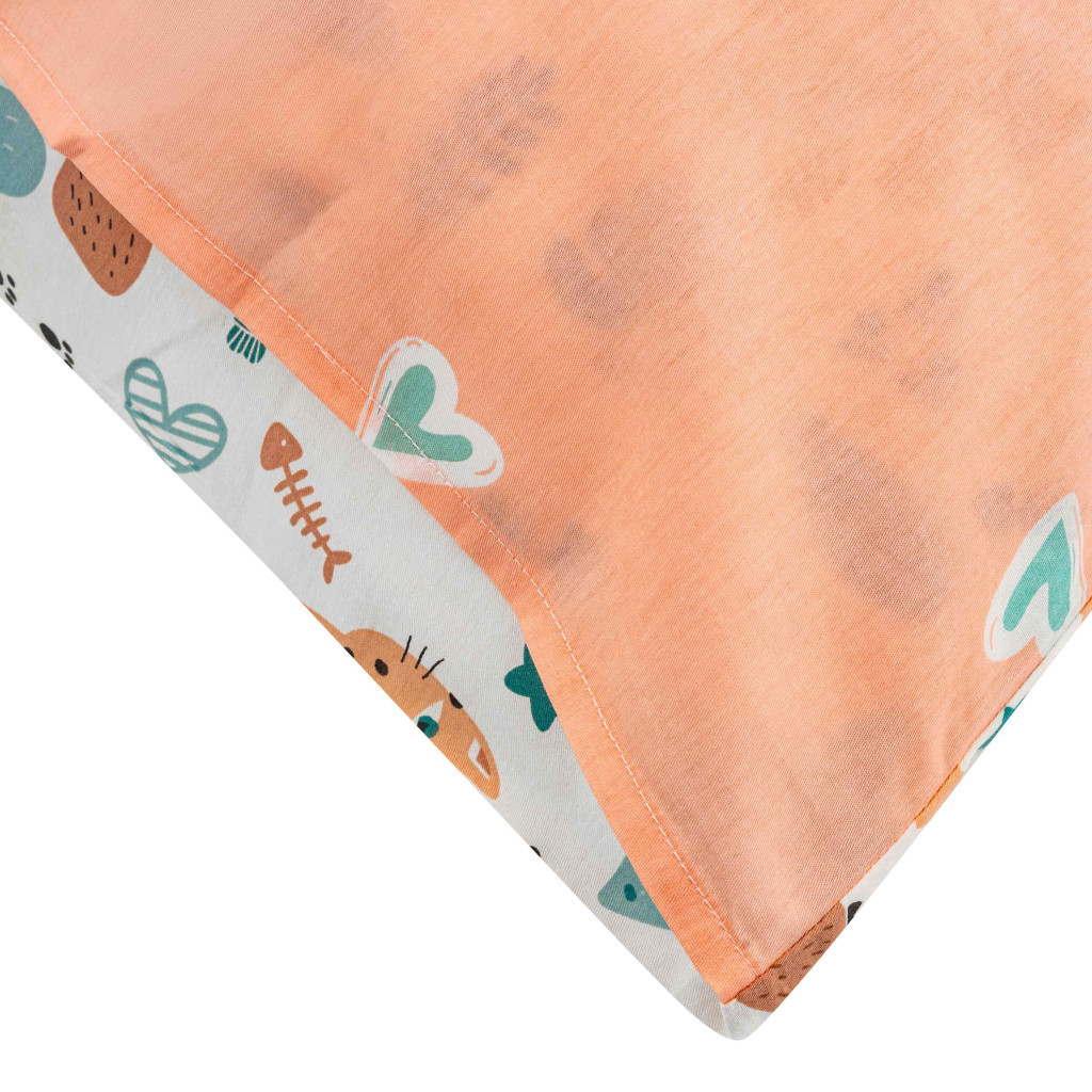 Постільна білизна Ardesto Gloria сатин коти персиковий полуторний 160х220 (ART1622CP) - зображення 6