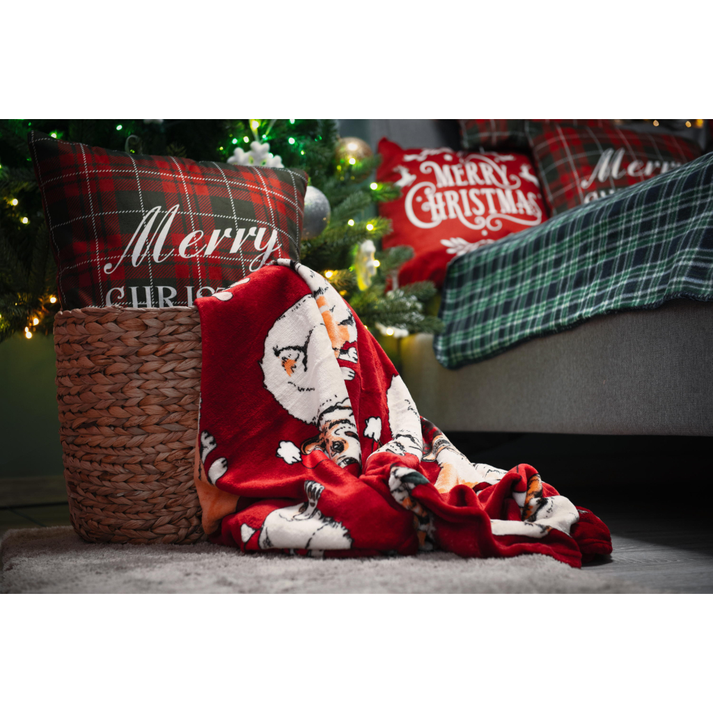 Плед Ardesto Christmas Flannel 160х200см, 100% поліестер, різдвяні коргі (ART0119PB) - зображення 7