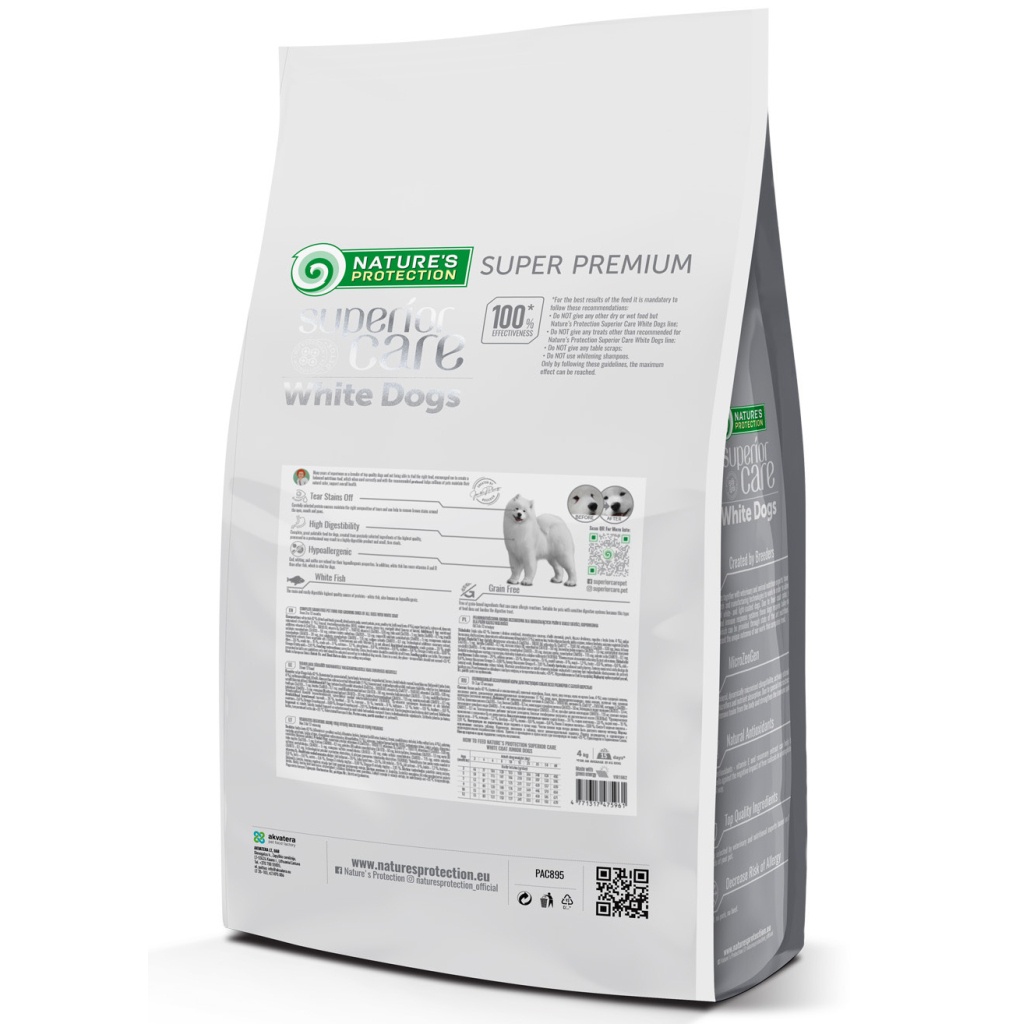 Сухий корм для собак Nature's Protection Superior Care White Dogs Grain Free White Fish Junior All Sizes 4 кг (NPSC47596) - зображення 2