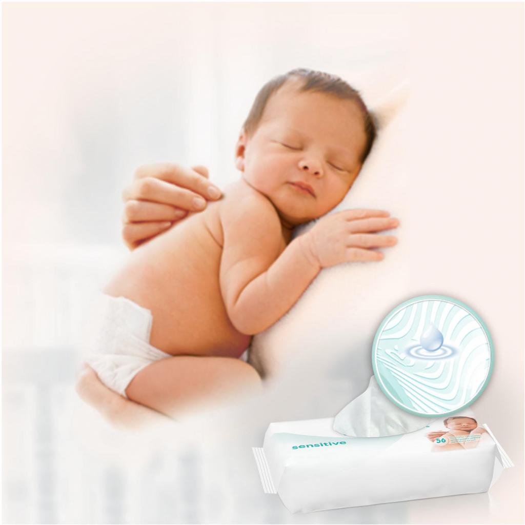 Дитячі вологі серветки Pampers Sensitive, 112 шт (4015400636670) - зображення 6