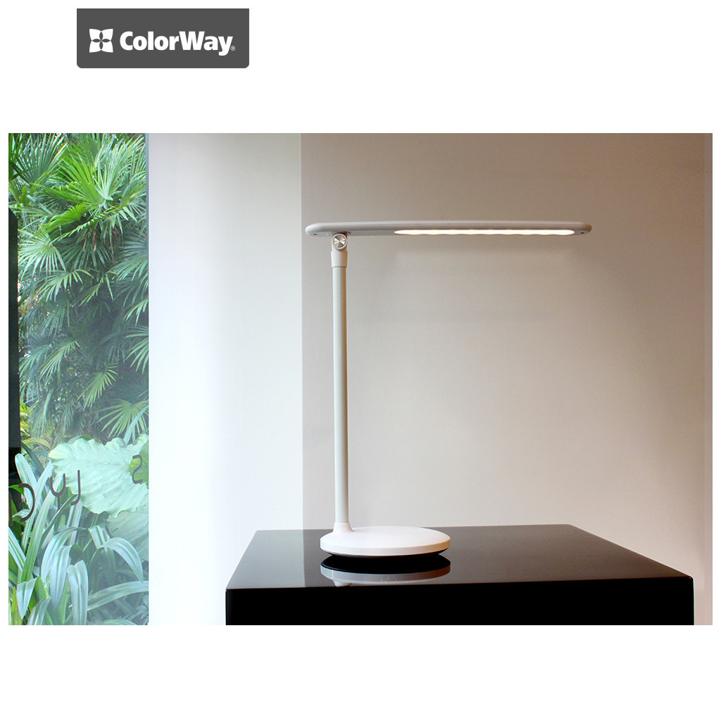 Настільна лампа ColorWay 4W з вбудованим акумулятором 1800 mAh USB in/out 5V*1A, white (CW-DL02B-W) - зображення 3