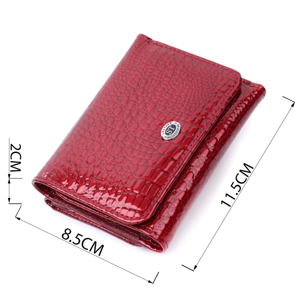 Гаманець ST Leather З натуральної шкіри Червоний (22731) - зображення 3