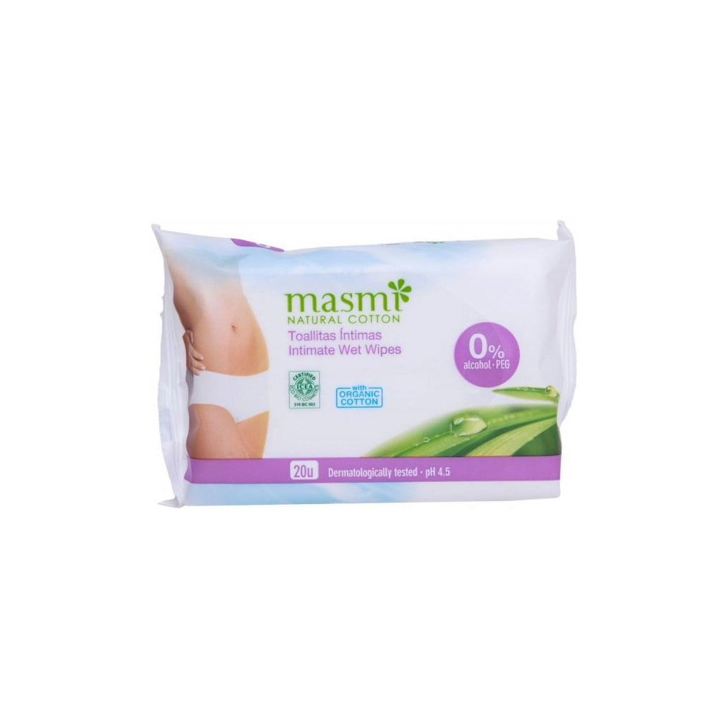 Серветки для інтимної гігієни Masmi Organic 20 шт. (8432984001063) - зображення 1