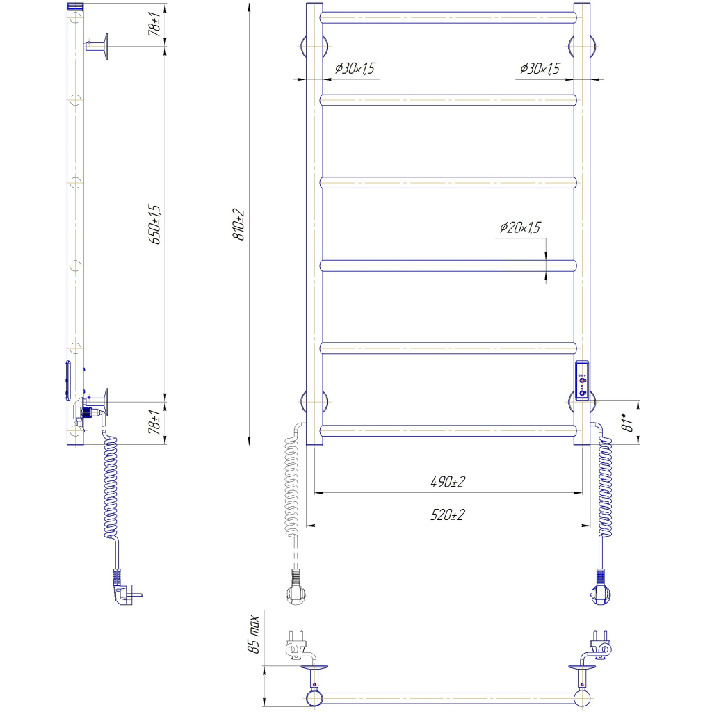 Сушарка для рушників MARIO Класік F НР-ITR К (2.3.0703.10.G) - зображення 4