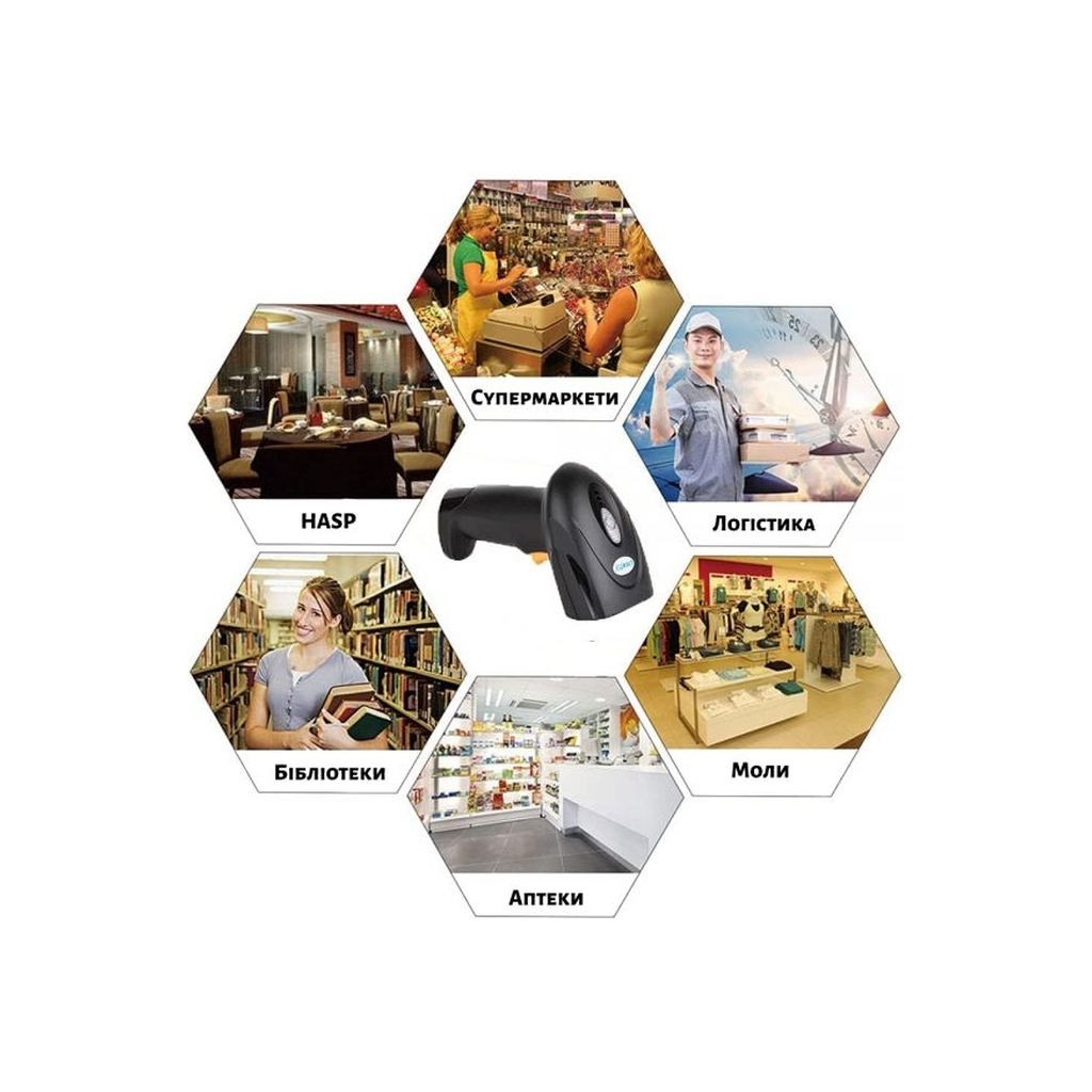 Сканер штрих-коду UKRMARK EV-B208 2D, Bluetooth, USB (900503) - зображення 5