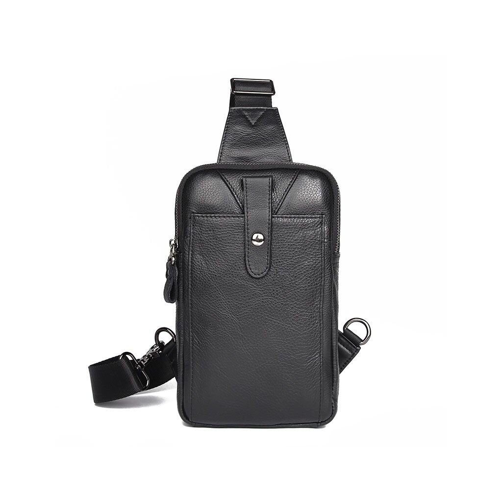 Сумка Vintage Шкіряна в зернистій шкірі через плече Чорна (14950) - зображення 1