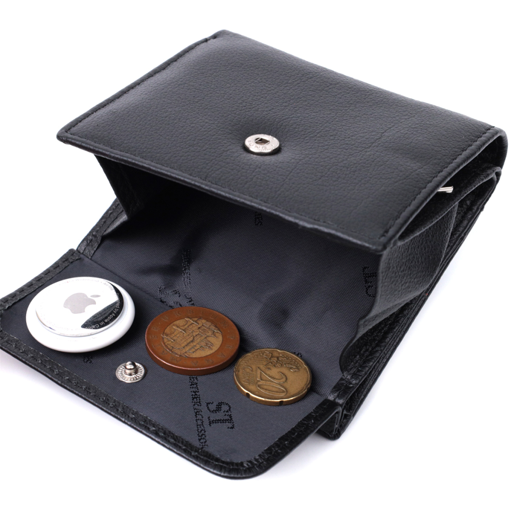 Гаманець ST Leather З натуральної шкіри Чорний (22719) - зображення 6