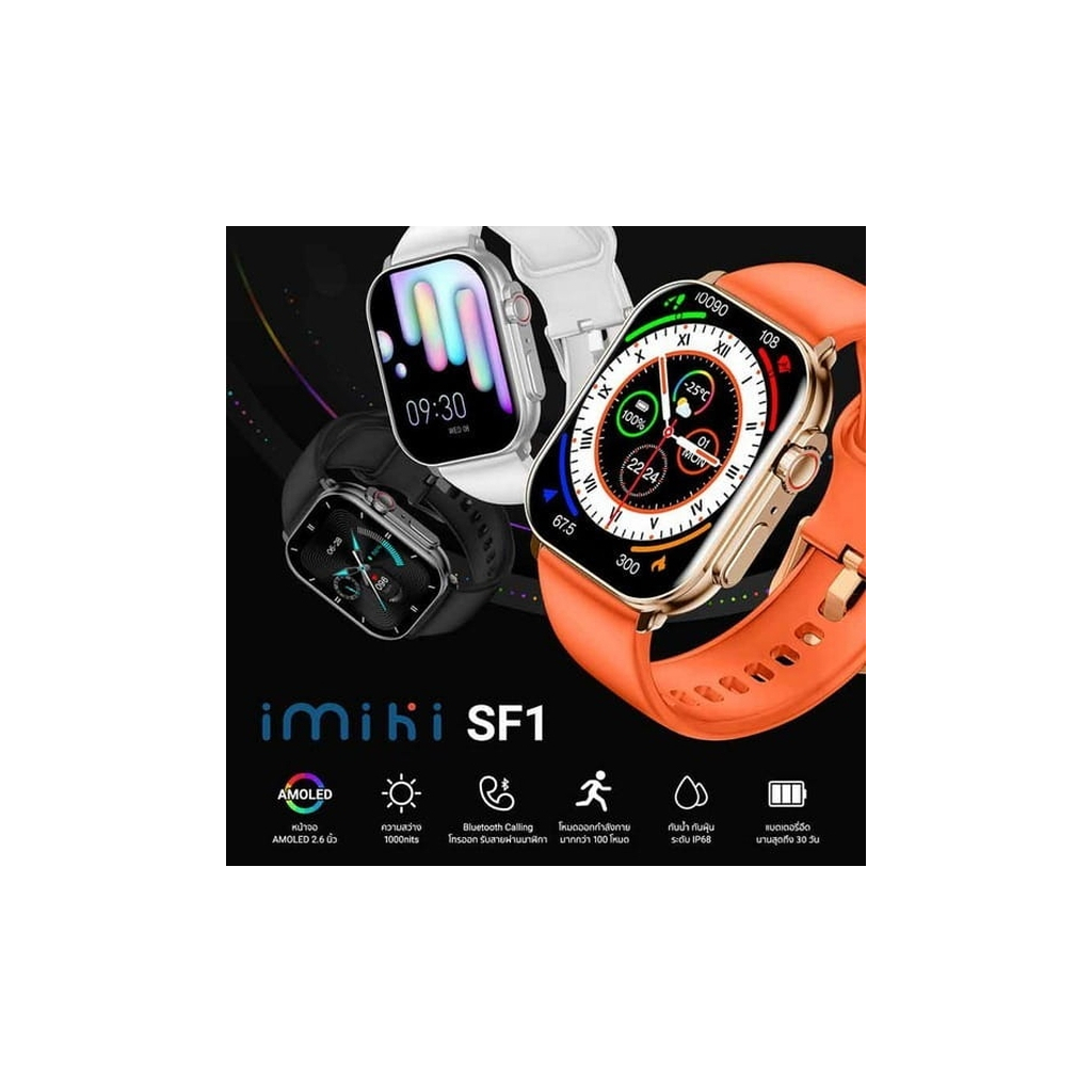 Смарт-годинник iMiki SF1 Gold Silicone Strap - зображення 4