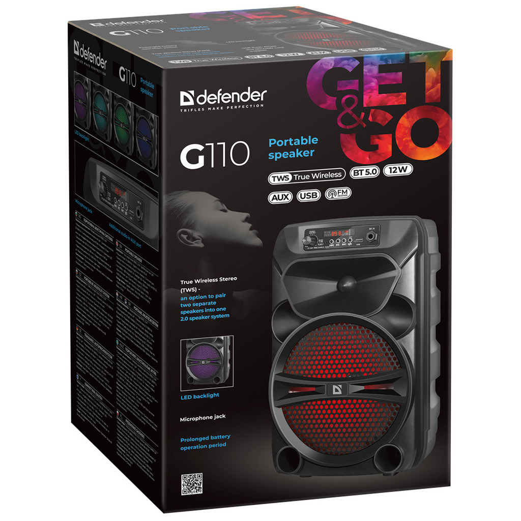 Акустична система Defender G110 12W Black (65110) - зображення 3