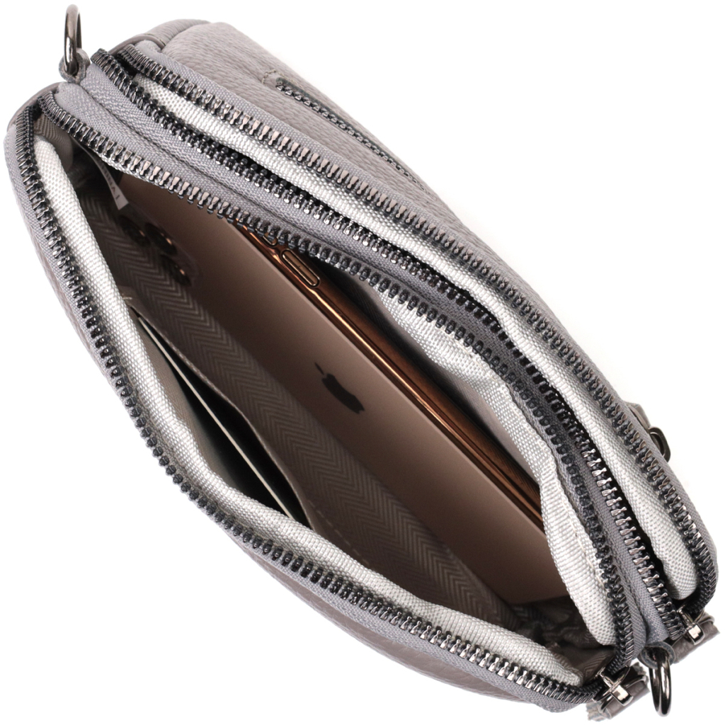 Сумка Vintage З натуральної шкіри Сіра (22278) - зображення 7