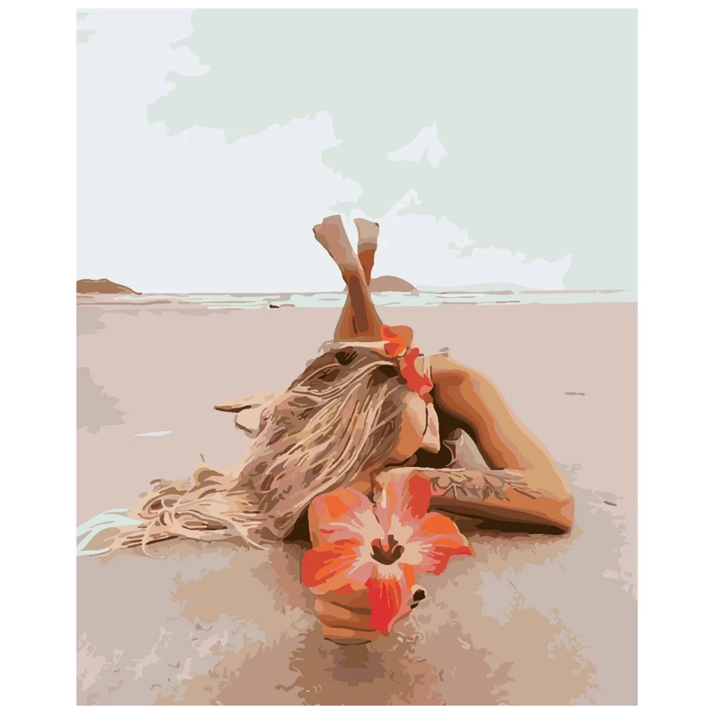 Картина по номерам Strateg Релакс на пляжі 40х50 см (SY6308) - зображення 1